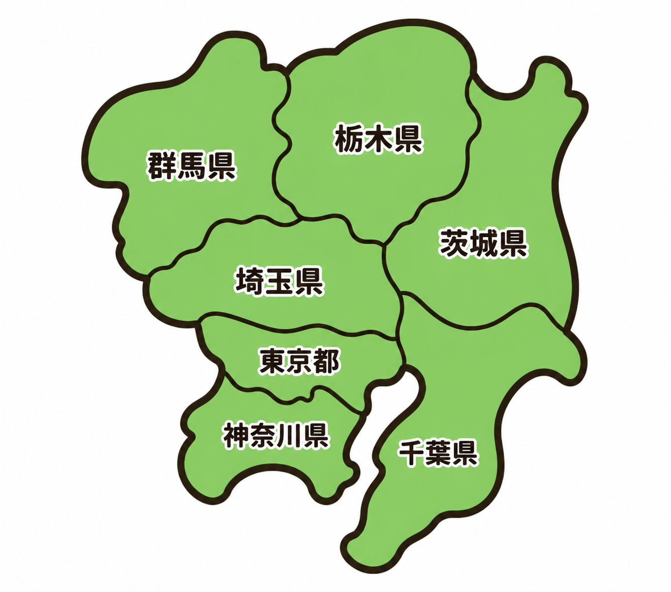 関東地方の地図